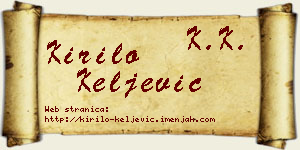 Kirilo Keljević vizit kartica